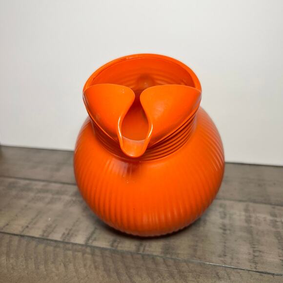 Vintage hazel atlas orange ribbed pitcher - Picture 6 of 8